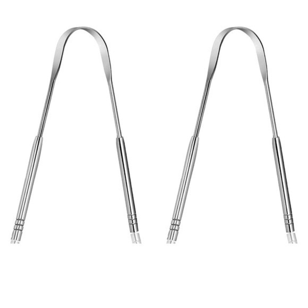 Tongue Scraper Tongue Cleaner Stainless Steel Set of 2 New Heavy Duty OC3A